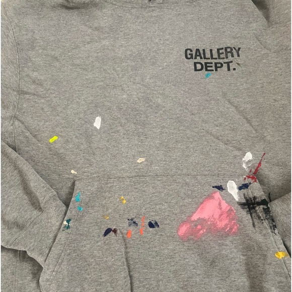 GALLERY DEPT Gray Painter Logo Hoodie - Picture 5 of 10